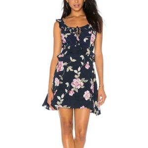 Cupcakes and Cashmere Loraine Floral Summer Dress Blue Pink Ruffle Size 6